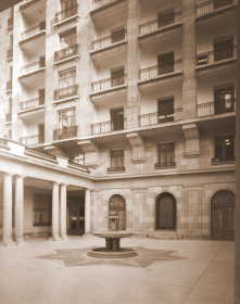 The R&eacute;sidence Palace patio in its original state
